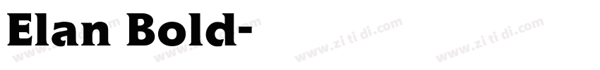 Elan Bold字体转换